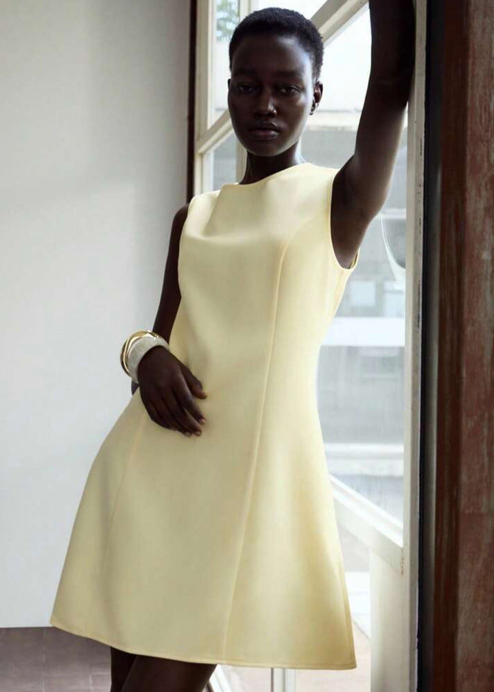 Sleeveless Round Neckline A-Line Mini Dress