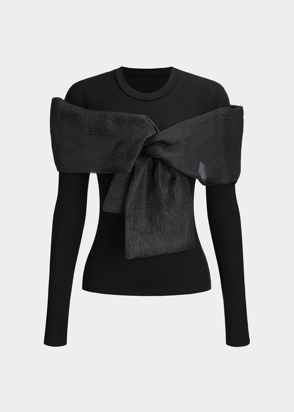 Bow Detail Long Sleeve Top