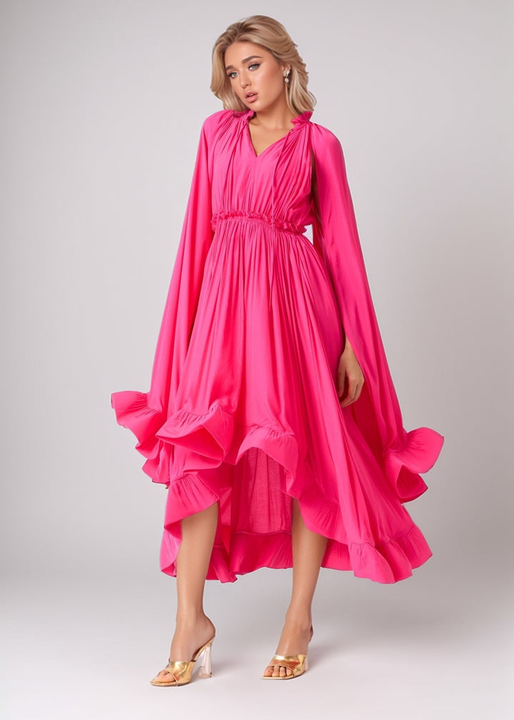 Daphne Ruffled Flared Dress