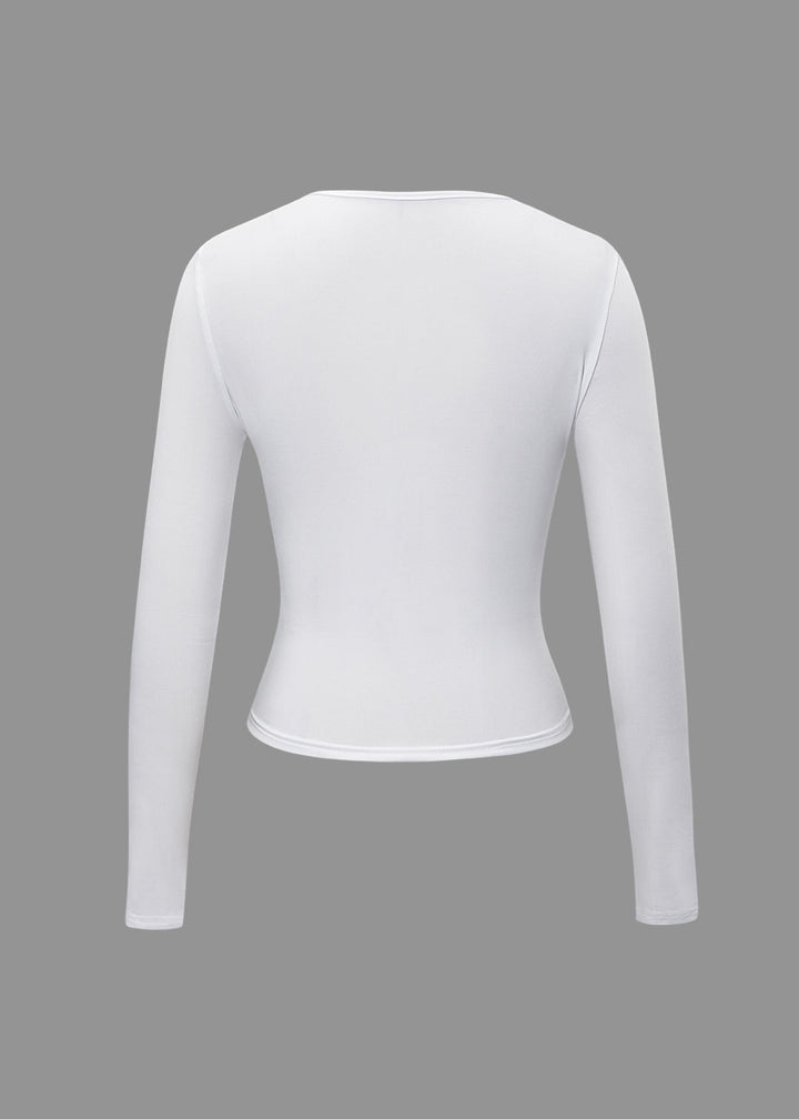 Basic Solid Long Sleeve Top