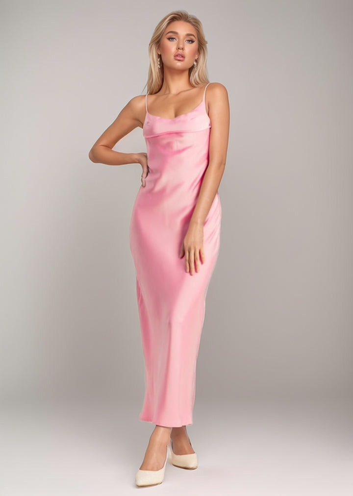 Essie Slip Satin Maxi Dress