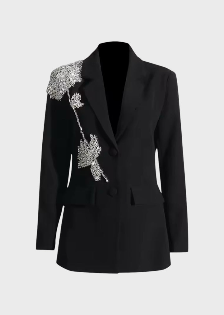 Deborah Rhinestone Embroidery Blazer