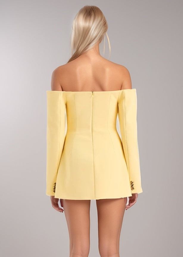 Ludovica Off-Shoulder Blazer Dress