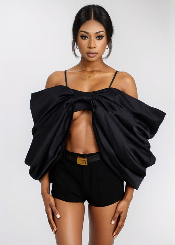 Hilke Big Bow Decor Crop Top