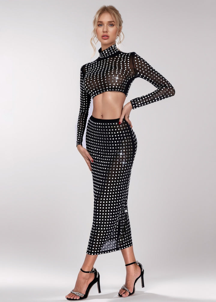 Lara Rhinestone Mesh Set