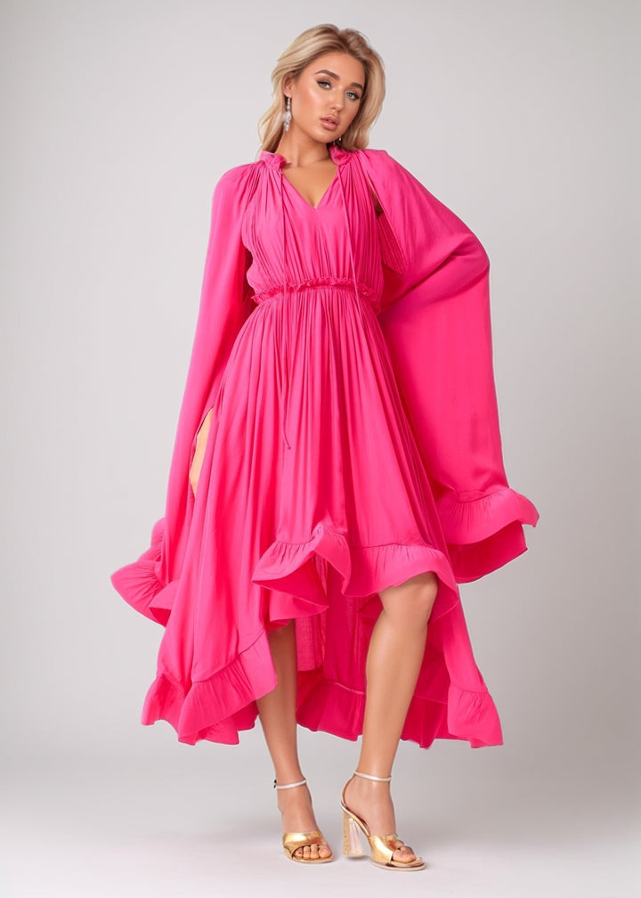 Daphne Ruffled Flared Dress