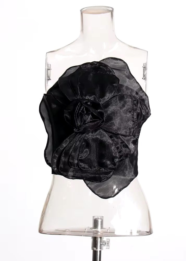 Prunella Organza Flower Decor Top