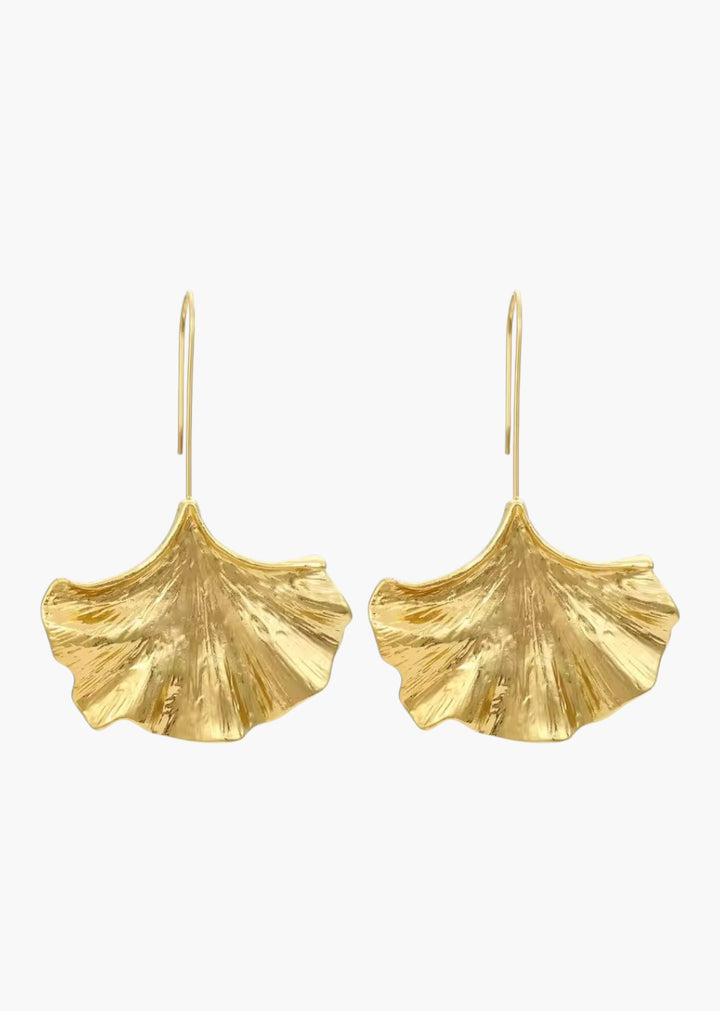 Leaf Shaped Alloy Earrings