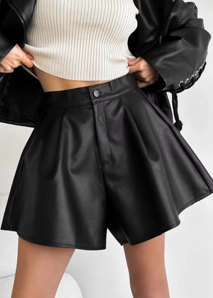 Dorothy High-Waisted Eco Leather Shorts