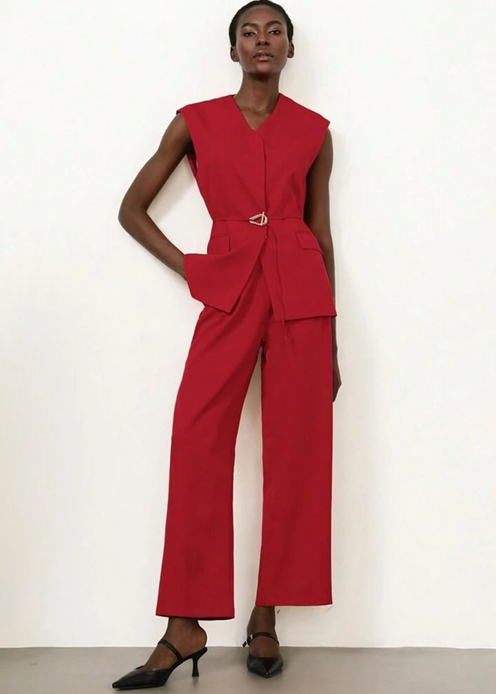 High Waist Wide Leg Trousers