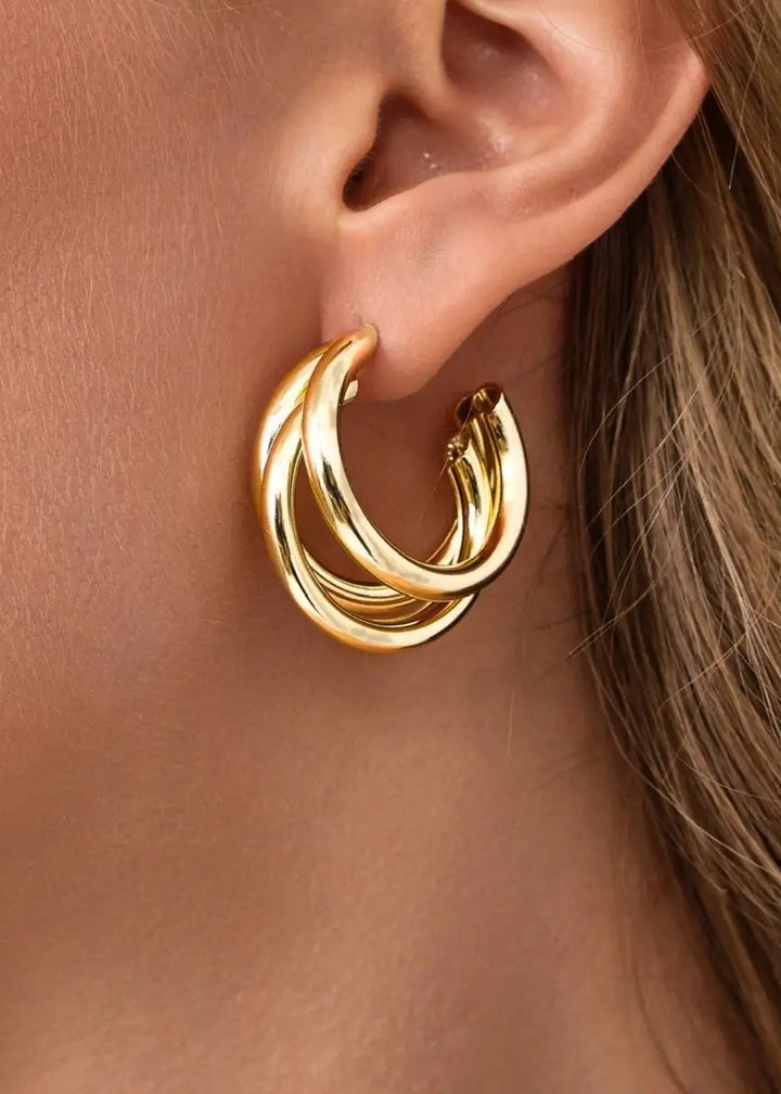 Triple Ring Earrings