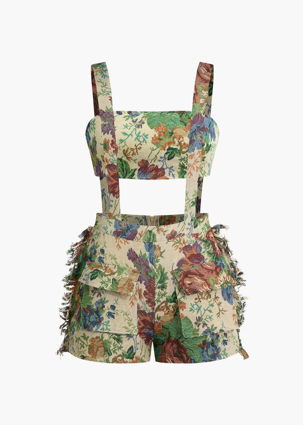 Eloisa Floral Pattern Two-Piece Matching Set