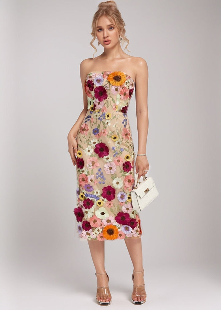 Mona Floral Embroidered Dress