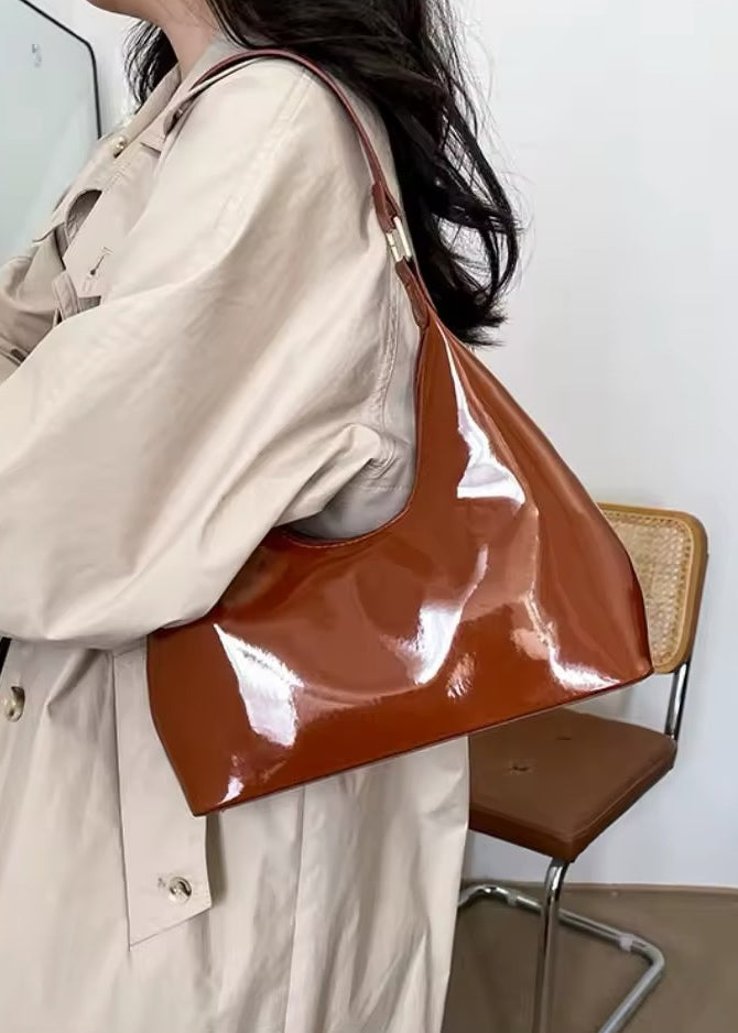 Patent Leather Shoulder Handheld Bag