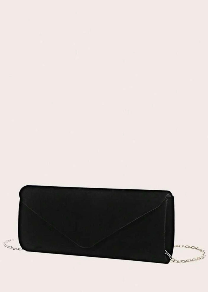 V-Shaped Flap Cover Velvet Clutch Bag