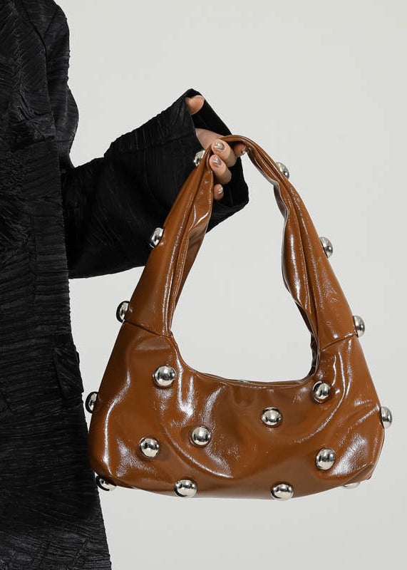 Rounded Studded Armpit Bag