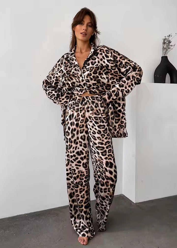 Aksinya Leopard Print Two-Piece Matching Set