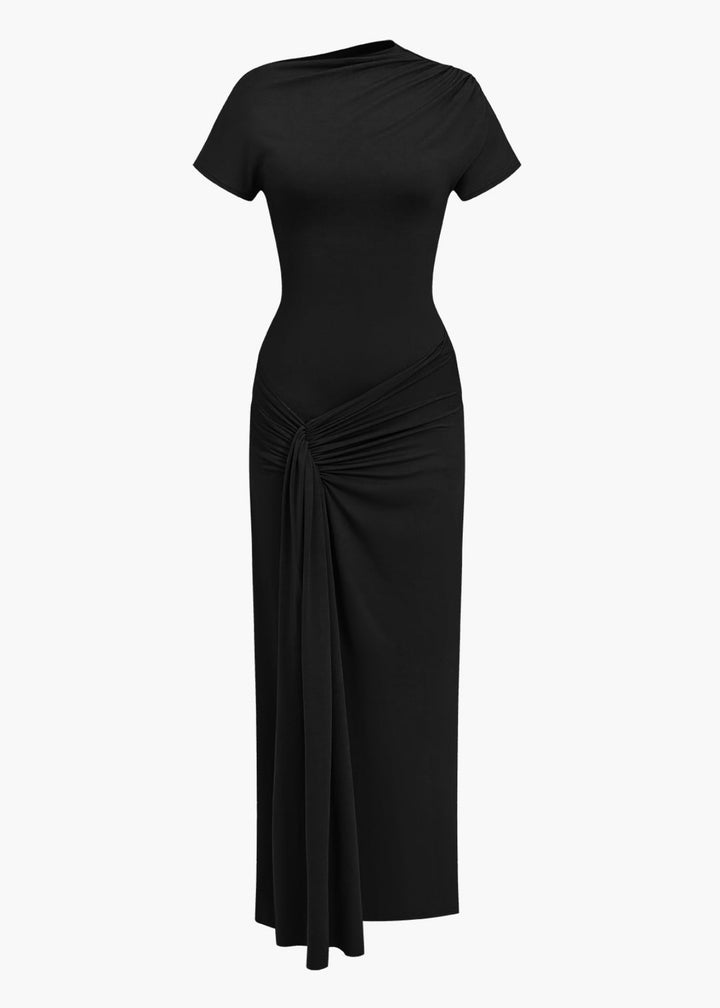 Asymmetrical Knot Maxi Dress