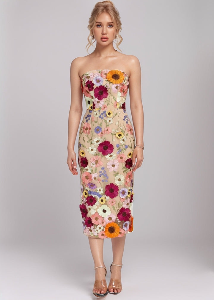 Mona Floral Embroidered Dress