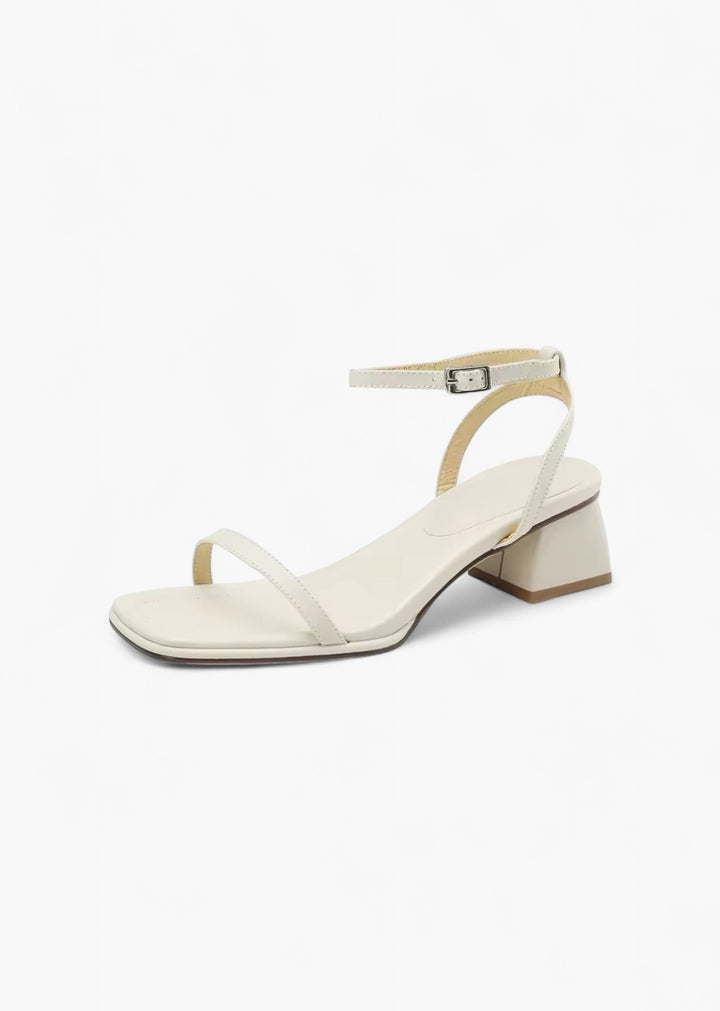 Square Mid-Heel Strap Sandals