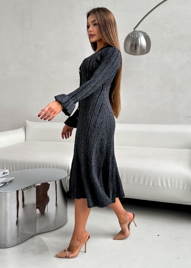 Vitalina V-Neck Knit Dress