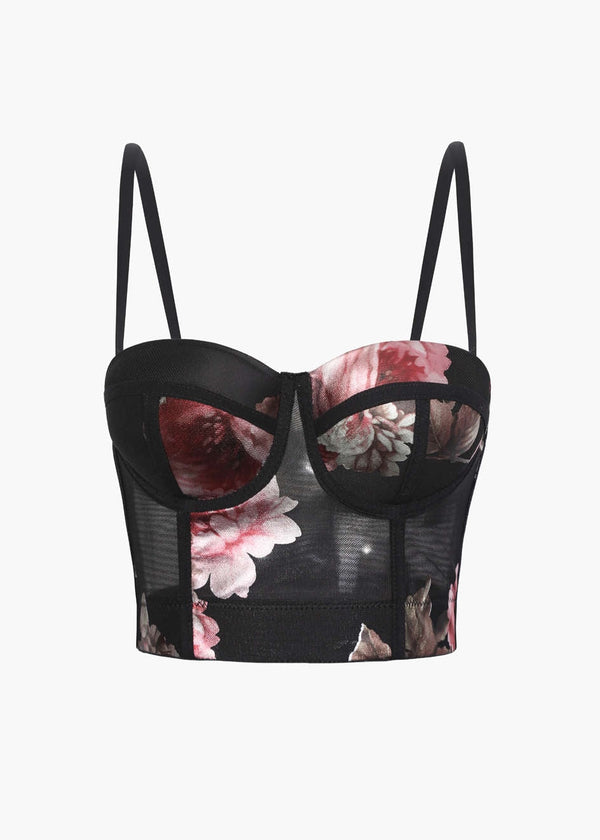 Malama Floral Bustier Top