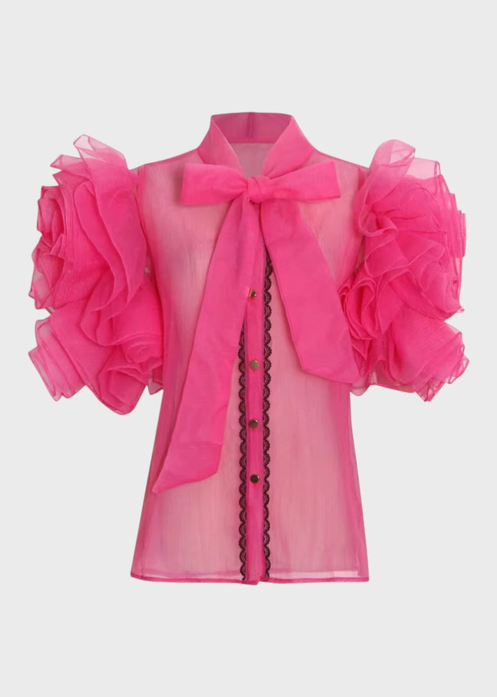 Didiane Organza Ruffled Blouse