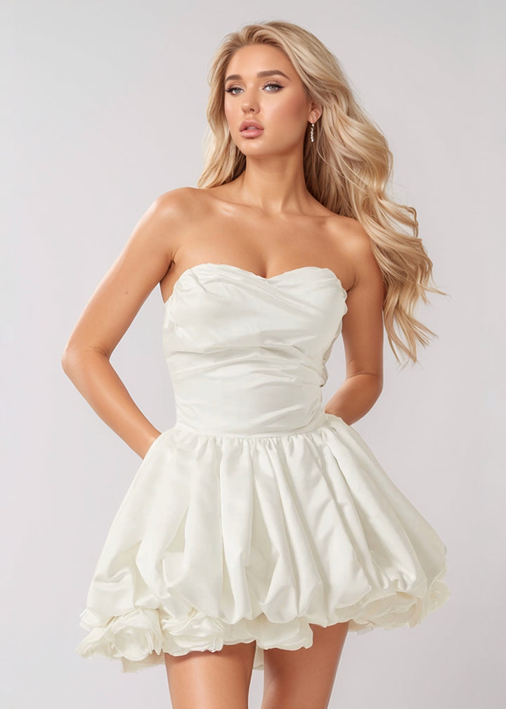 Ersilia Lush Hem Petal Decor Dress