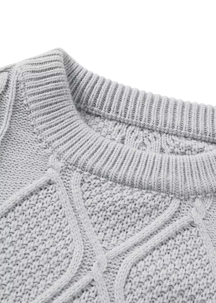 Cable Knit Cropped Sweater