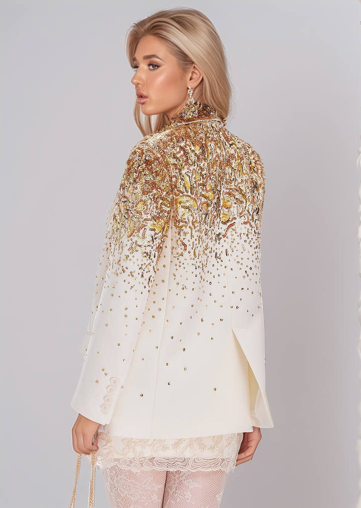 Cynthia Sequined Double Breasted Blazer