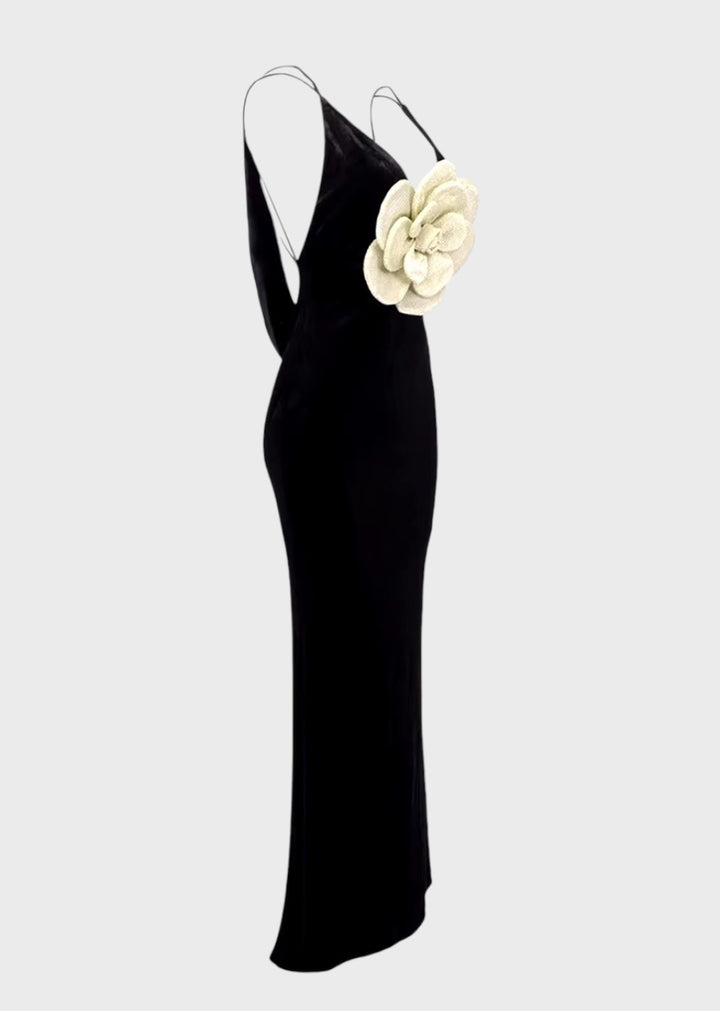 Janelle Backless Velvet Maxi Dress