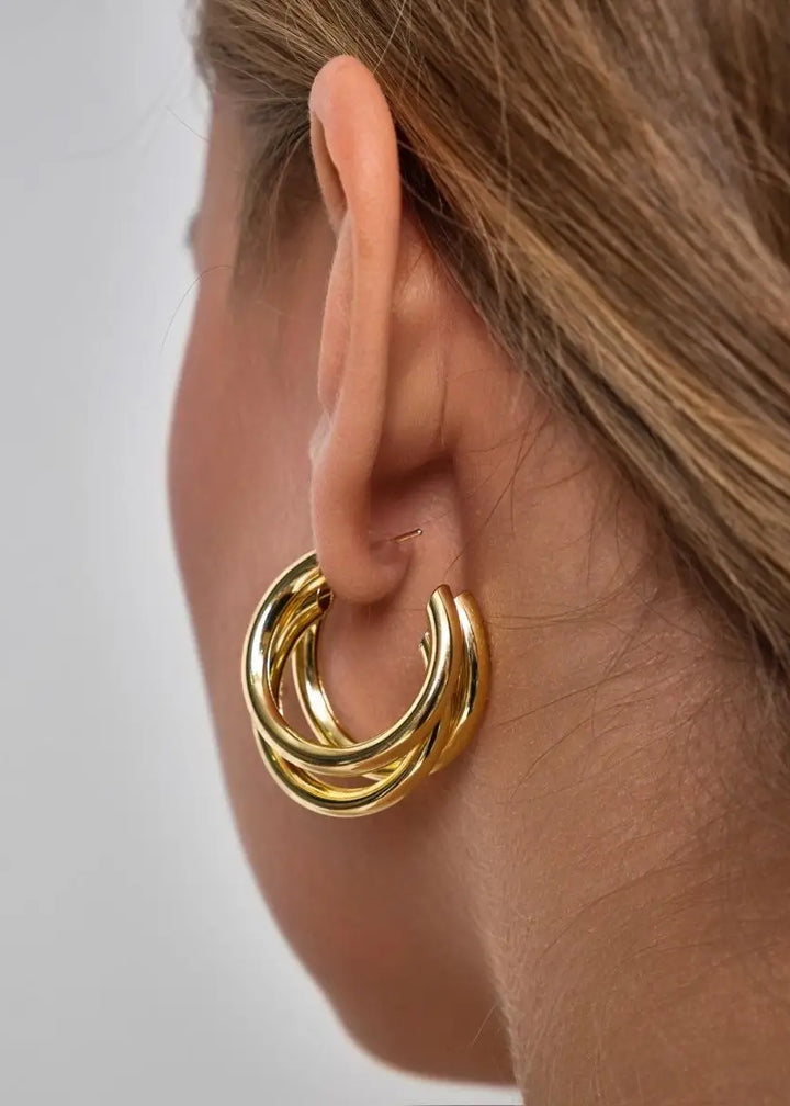 Triple Ring Earrings