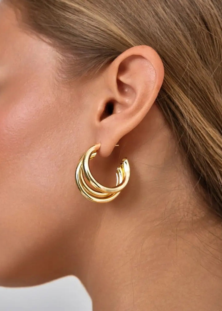 Triple Ring Earrings