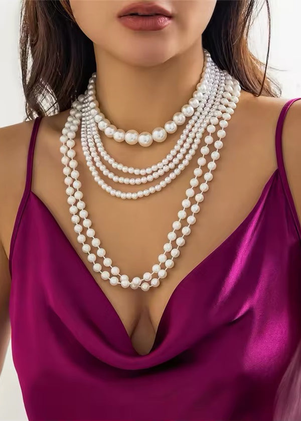 Multilayer Pearl Necklace