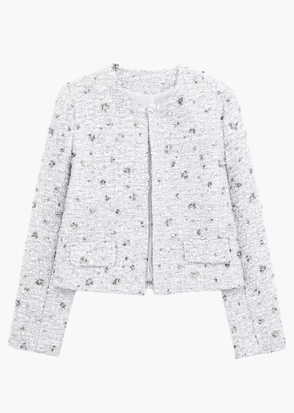 Helma Sequined Tweed Blazer